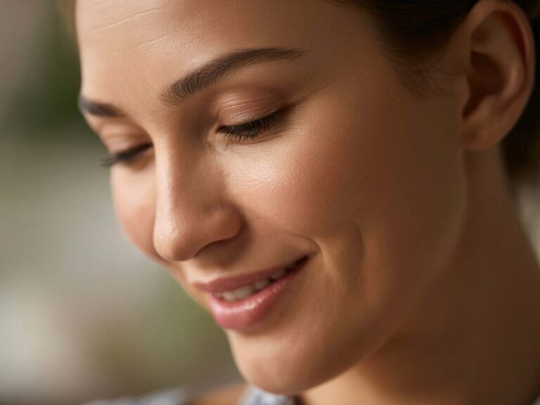 rinoseptoplastia | mujer mostrando su bonita nariz